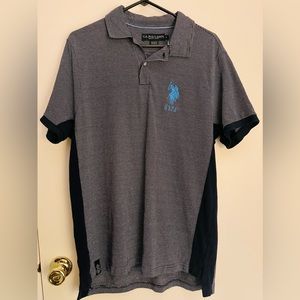 US Polo Assn polo shirt blue and white pattern
